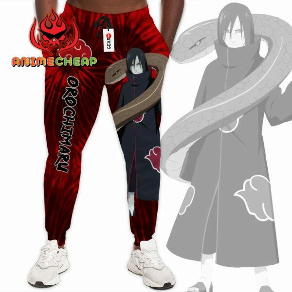 Orochimaru Joggers Custom Anime Akatsuki Sweatpants Tie Dye Style 1
