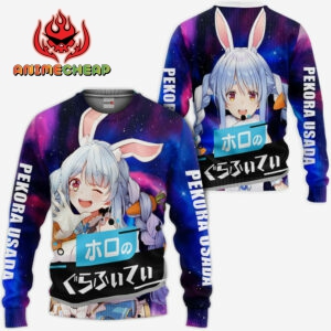 Pekora Usada Hoodie Holo Graffiti Custom Anime Merch Clothes Galaxy Style 7