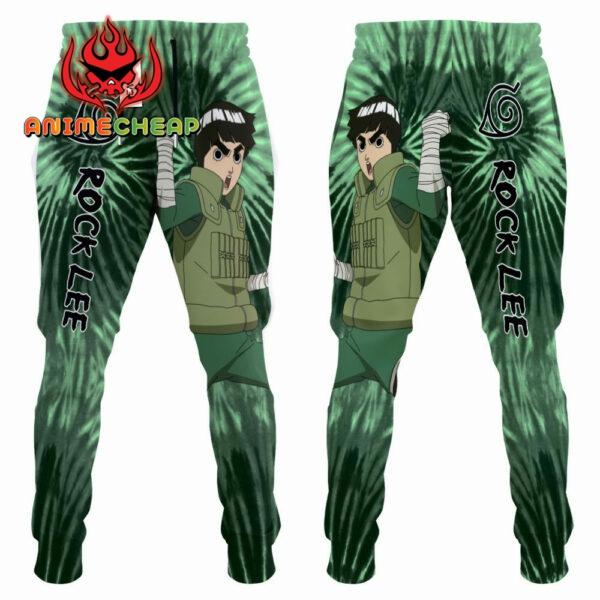 Rock Lee Joggers Custom Anime Sweatpants Tie Dye Style Merch 3