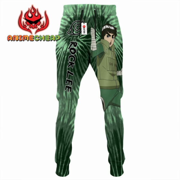 Rock Lee Joggers Custom Anime Sweatpants Tie Dye Style Merch 4