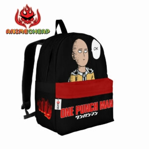 Saitama Backpack Custom Anime OPM Bag for Otaku Funny Gifts 4