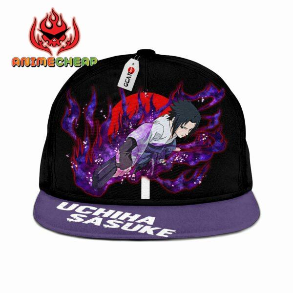 Uchiha Sasuke Snapback Hat Custom NRT Anime Hat 1