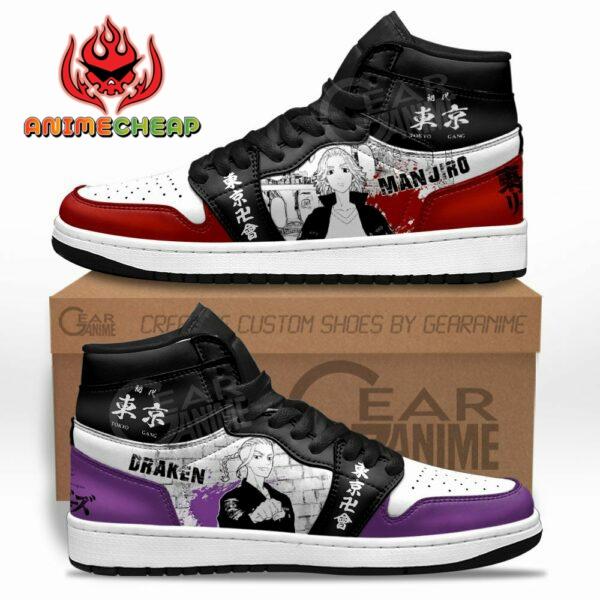 Draken and Mikey Sneakers Tokyo Revengers Custom Manga Anime Shoes 1
