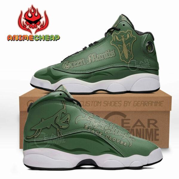 Green Mantis JD13 Sneakers Black Clover Custom Anime Shoes 1