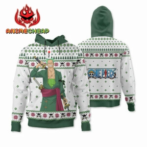 One Piece Roronoa Zoro Custom Anime Ugly Christmas Sweater VA1808 7