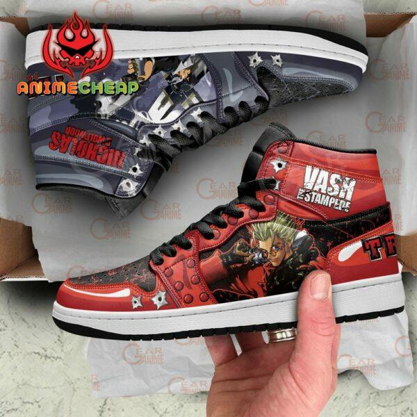 Vash the Stampede and Nicholas D Wolfwood Sneakers Trigun Custom Anime Shoes 2