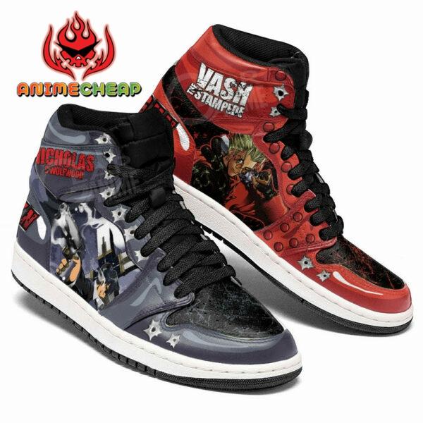 Vash the Stampede and Nicholas D Wolfwood Sneakers Trigun Custom Anime Shoes 3