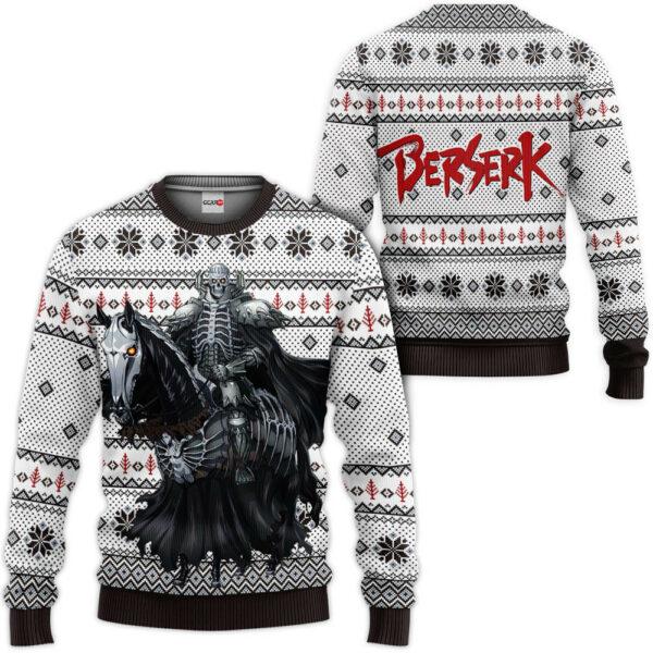 Berserk The Skull Knight Ugly Christmas Sweater Custom For Anime Fans 1