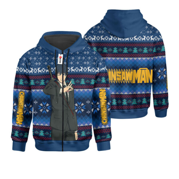 Chainsaw Man Aki Hayakawa Ugly Christmas Sweater Custom For Anime Fans 2