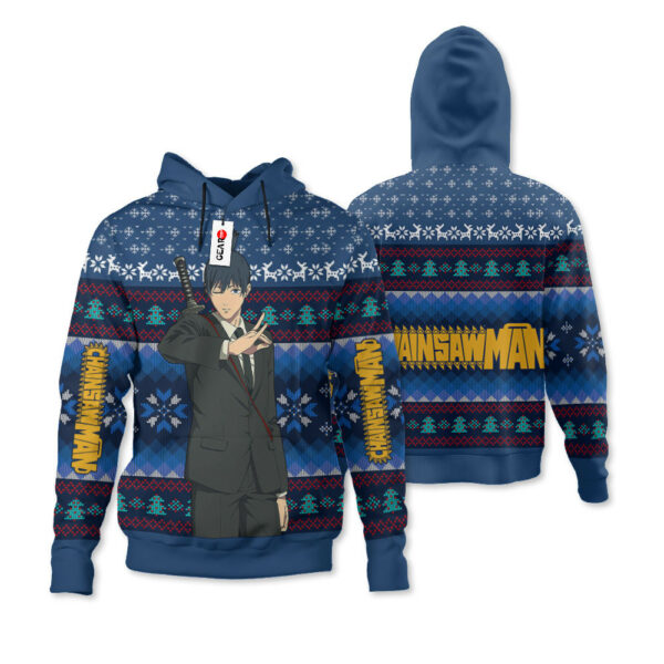 Chainsaw Man Aki Hayakawa Ugly Christmas Sweater Custom For Anime Fans 3
