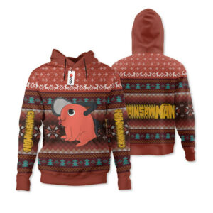 Chainsaw Man Pochita Ugly Christmas Sweater Custom For Anime Fans 7