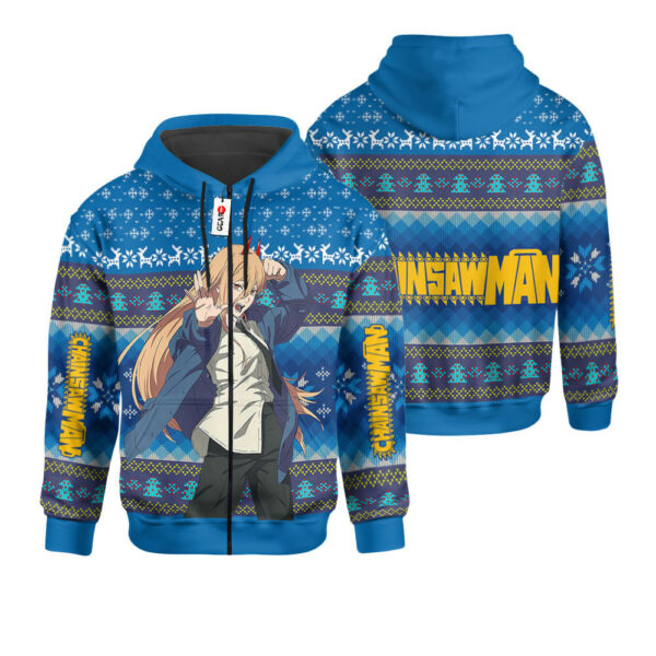 Chainsaw Man Power Ugly Christmas Sweater Custom For Anime Fans 2