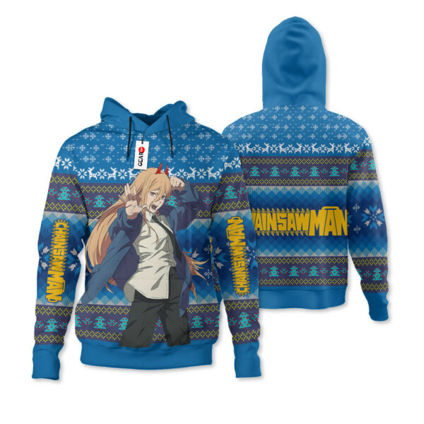 Chainsaw Man Power Ugly Christmas Sweater Custom For Anime Fans 3