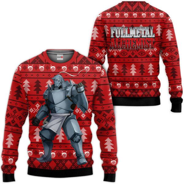 Fullmetal Alchemist Alphonse Elric Ugly Christmas Sweater Custom For Anime Fans 1