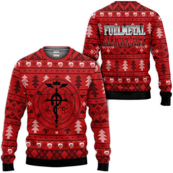 Fullmetal Alchemist Ugly Christmas Sweater Custom For Anime Fans 1