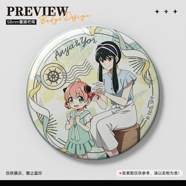 Anime Button Meatal badge Yor Forger & Anya SPY×FAMILY (in units of 10 pieces)