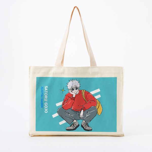 Satoru Gojo Jujutsu Kaisen Horizontal Printed Canvas Tote Bag
