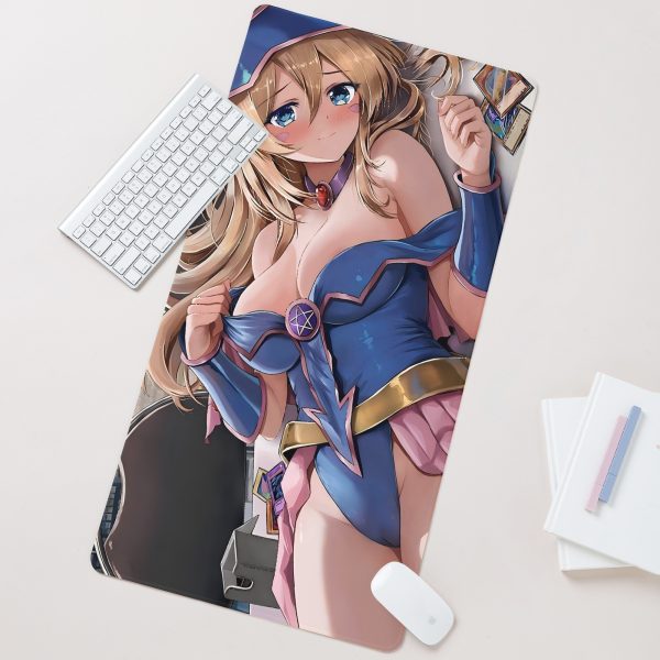 Dark Magician Girl Yu‑Gi‑Oh! 80×40cm Anime Large Silicone Desk Mat, Gaming Mouse Pad