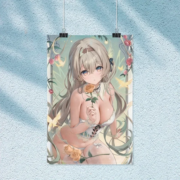 Firefly Honkai: Star Rail B2 52×72cm Peach Skin Tapestry Anime Wall Scroll -3