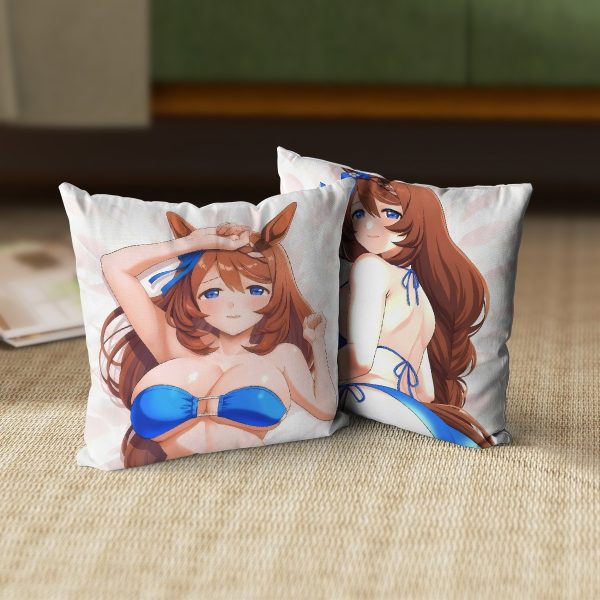 Super Creek Uma Musume Pretty Derby Anime Dakimakura Square Pillow 45x45cm/18x18 Inch