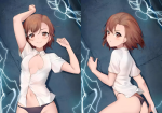 A Certain Scientific Railgun Mikoto Misaka small hanging pillow charm, anime mini keychain cushion