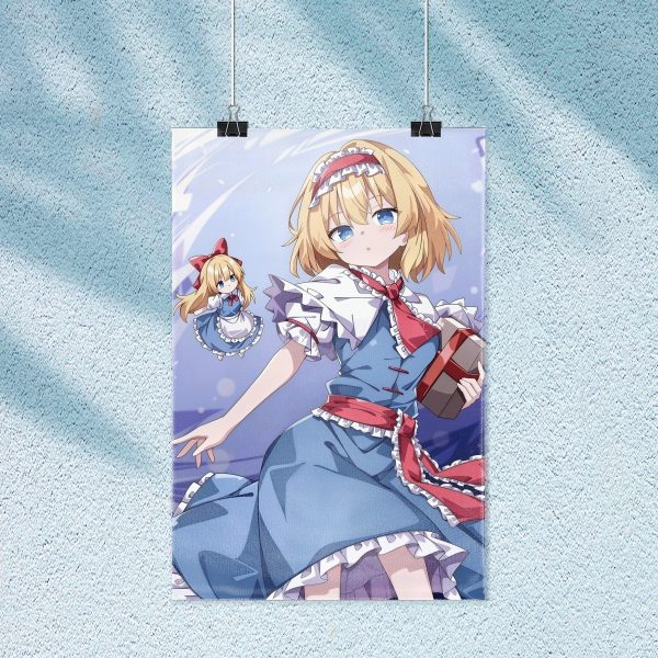 Alice Margatroid Touhou Project B2 size peach skin suede anime tapestry wall scroll