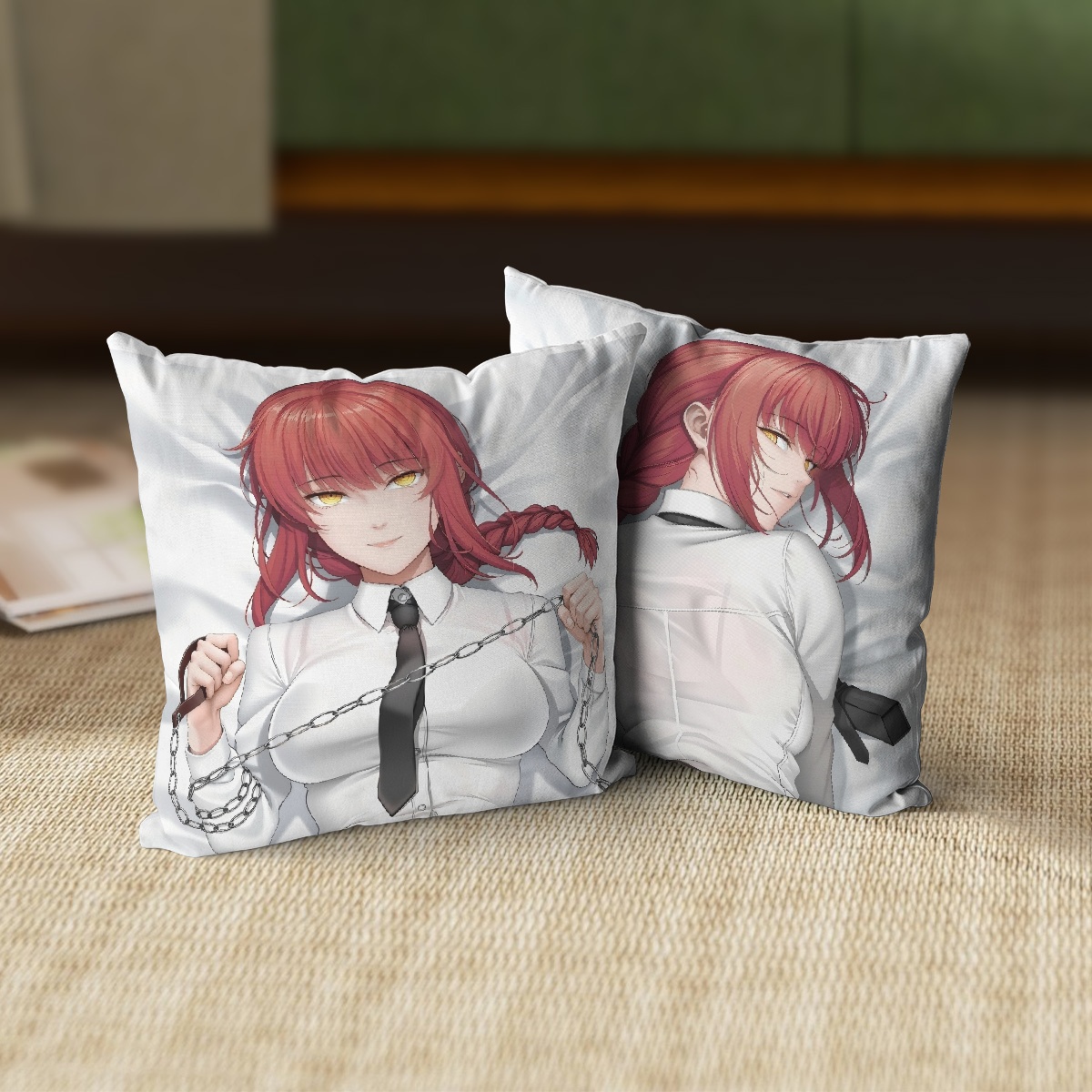Makima Chainsaw Man 45*45cm square throw pillow cushion