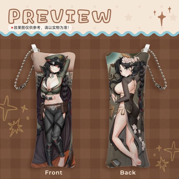 General Liu Girls Frontline Mini Pillow Phone Strap Keychain (in sets of 5 pieces)