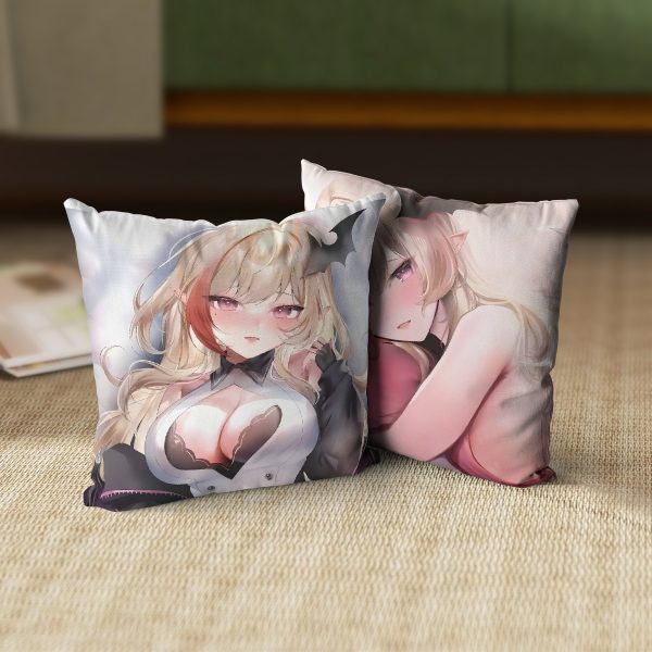 Kou Mariya KouHai Vampidol Petalight Vtuber Anime Dakimakura Square Pillow 45x45cm/18x18 Inch