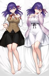 Fate Matou Sakura small hanging pillow charm, anime mini keychain cushion