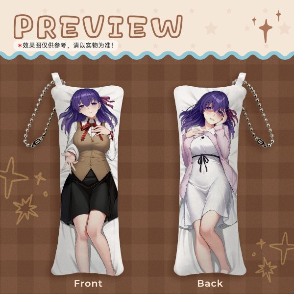 Matou Sakura Fate 10x3cm mini dakimakura keychain anime pendant pillow