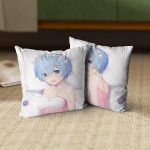 Rem Re:ZERO -Starting Life in Another World 45x45cm square anime pillow cover