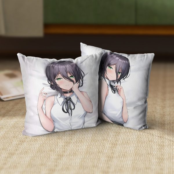 Reze Chainsaw Man Anime Dakimakura Square Pillow 45x45cm/18x18 Inch