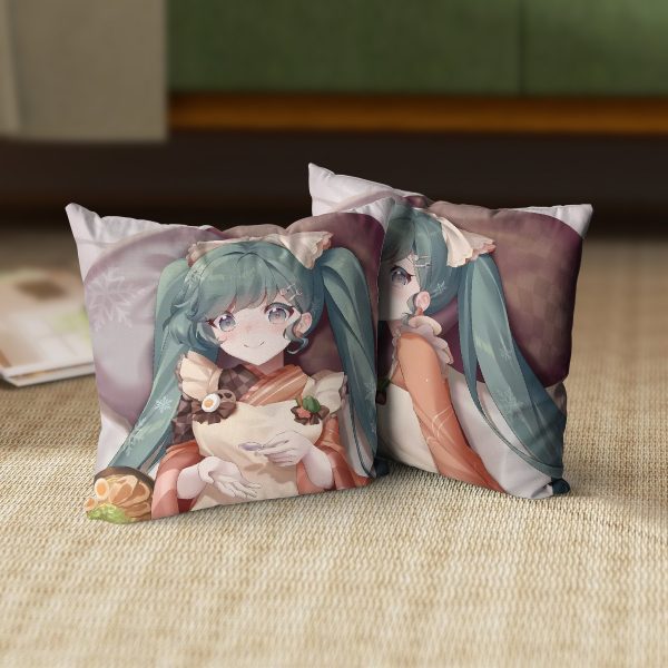Snow Miku 2024 Vocaloid 45x45cm square anime throw pillow cushion cover