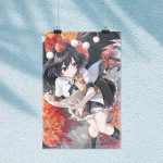 Aya Shameimaru Touhou Project B2 size peach skin suede anime tapestry wall scroll